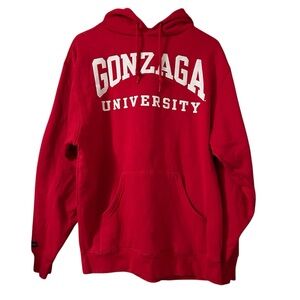 Y2K Vintage Jansport Red Gonzaga University Hoodie Pullover Bulldogs Men’s Sz M